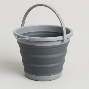 11 Collapsible Silicone Water Bucket with Handle for Camping and Car Washing