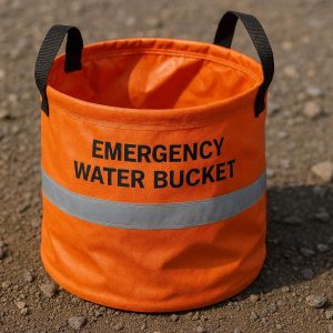 15 Collapsible Emergency Water Bucket with Reflective Strip for Survival Kits