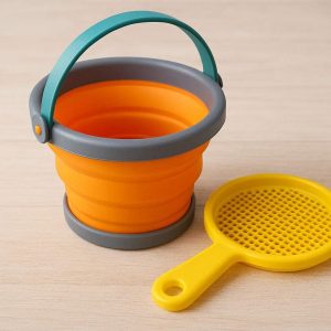 18 Foldable Beach Bucket with Sand Sifter for Kids and Family Fun
