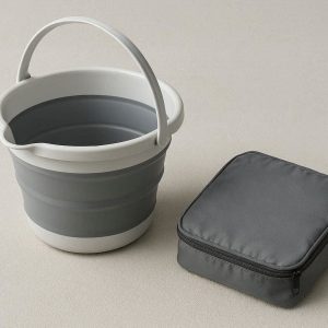 20 Foldable Multi Purpose Bucket with Storage Pouch for Travel and Home Use